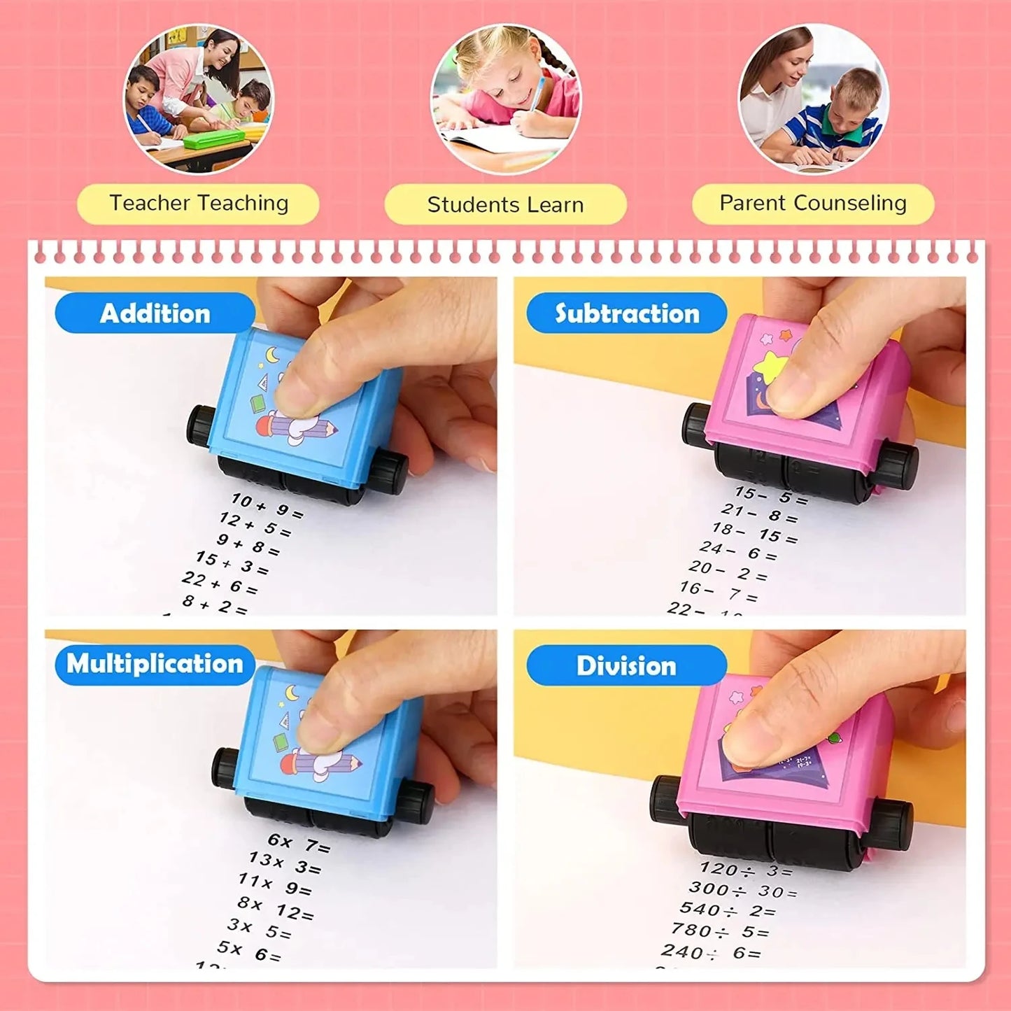 Digital Math Roller Stamp
