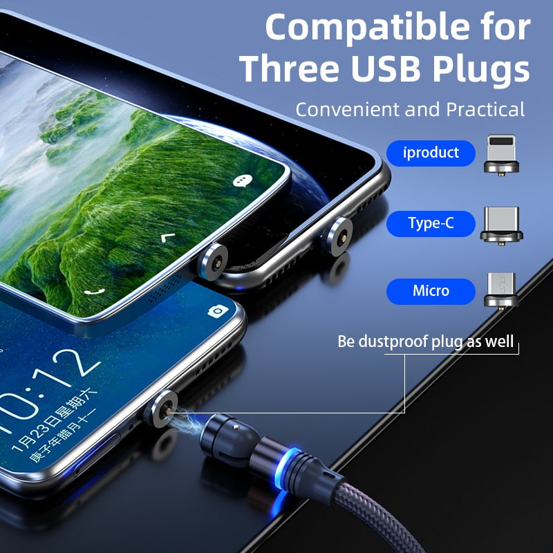 Hot Selling 540° Rotate Magnetic USB Cable