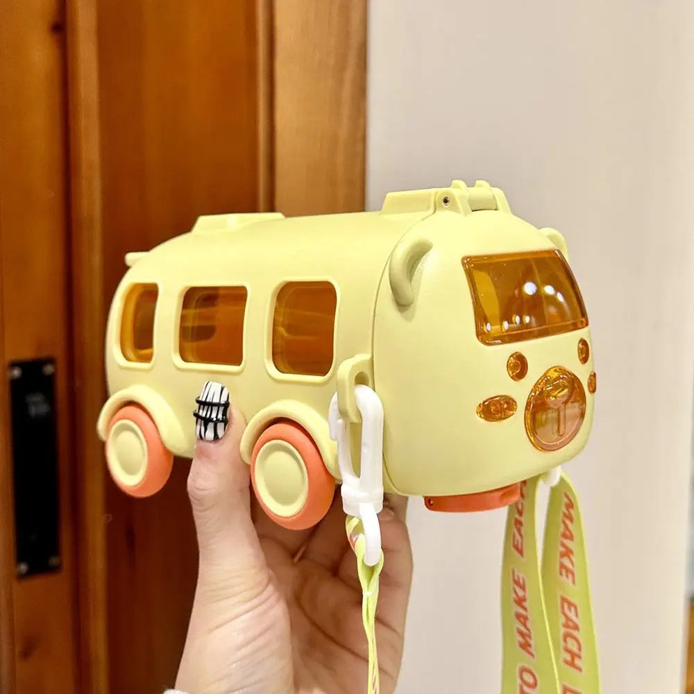 Cartoon Bus Straw Cup