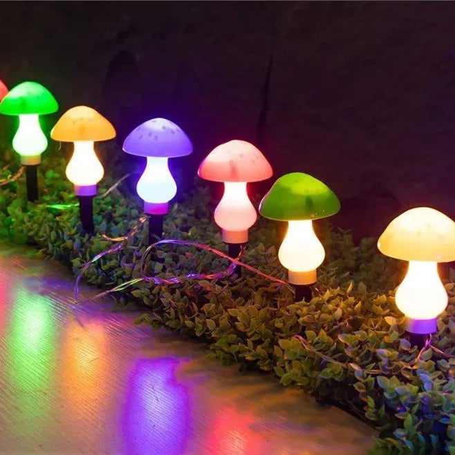 Solar Mushroom Garden Lights – Waterproof Outdoor Decor (8 Modes)