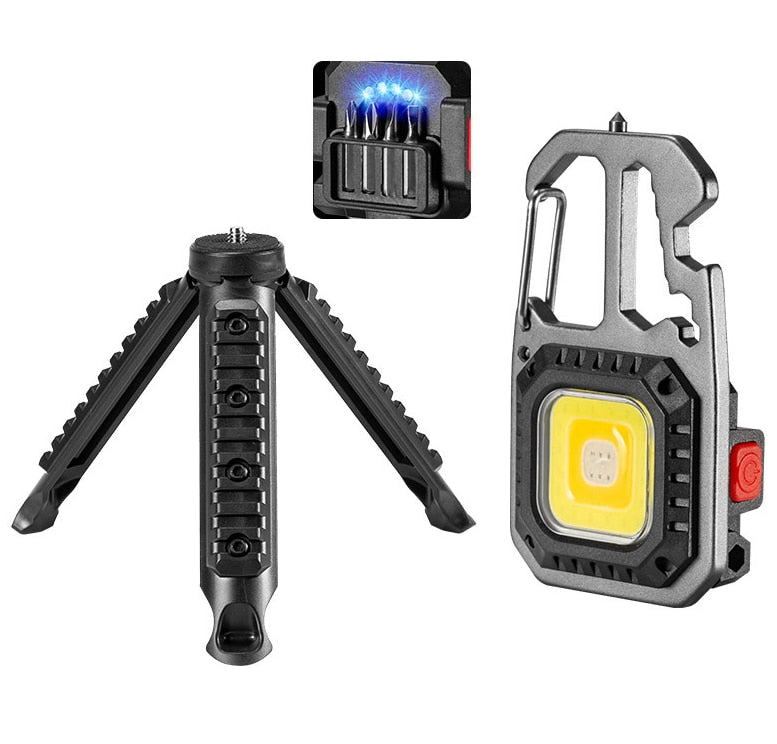 Multi-function Flashlight Keychain Lamp