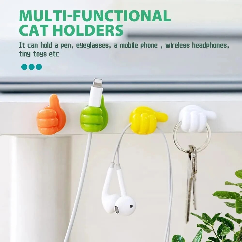 10Pcs Silicone Hook Wire Organizer