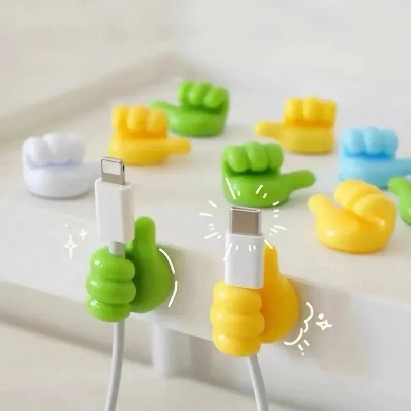 10Pcs Silicone Hook Wire Organizer