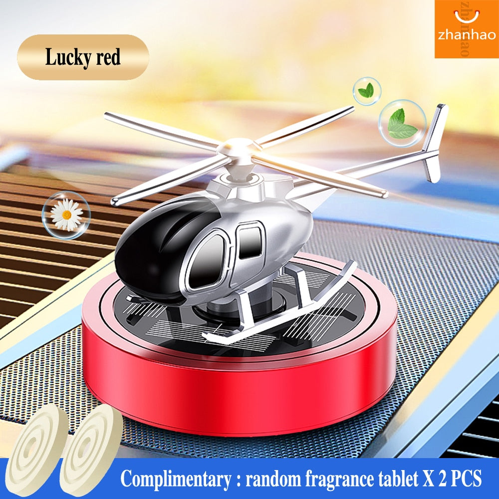 Car Air Freshener Solar Helicopter