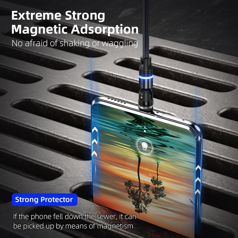 Hot Selling 540° Rotate Magnetic USB Cable