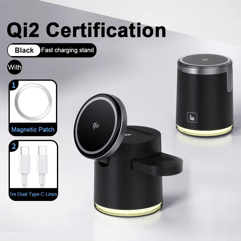 3-in-1 Wireless Fast Charging Station Stand