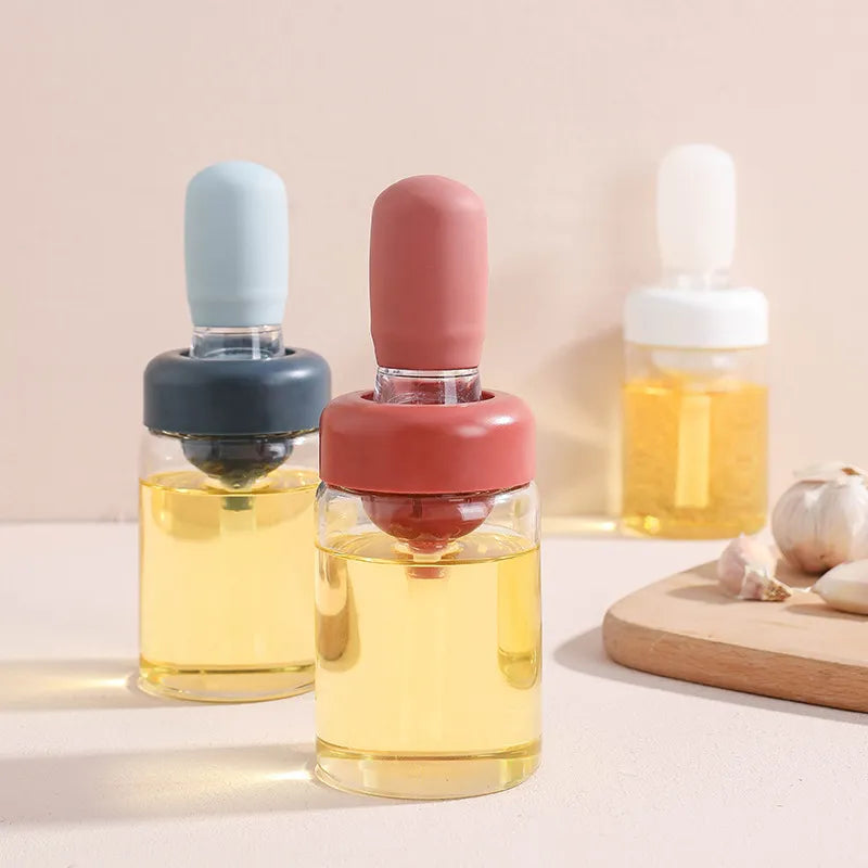 Kitchen Oil Bottle With Brush