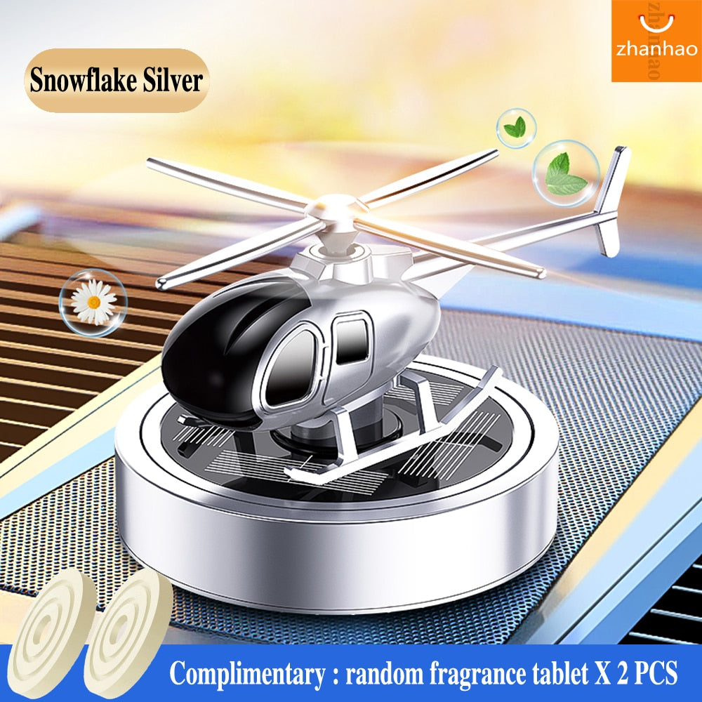 Car Air Freshener Solar Helicopter