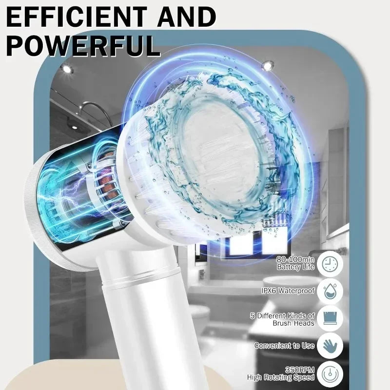 Multi-functional electric cleaning brush