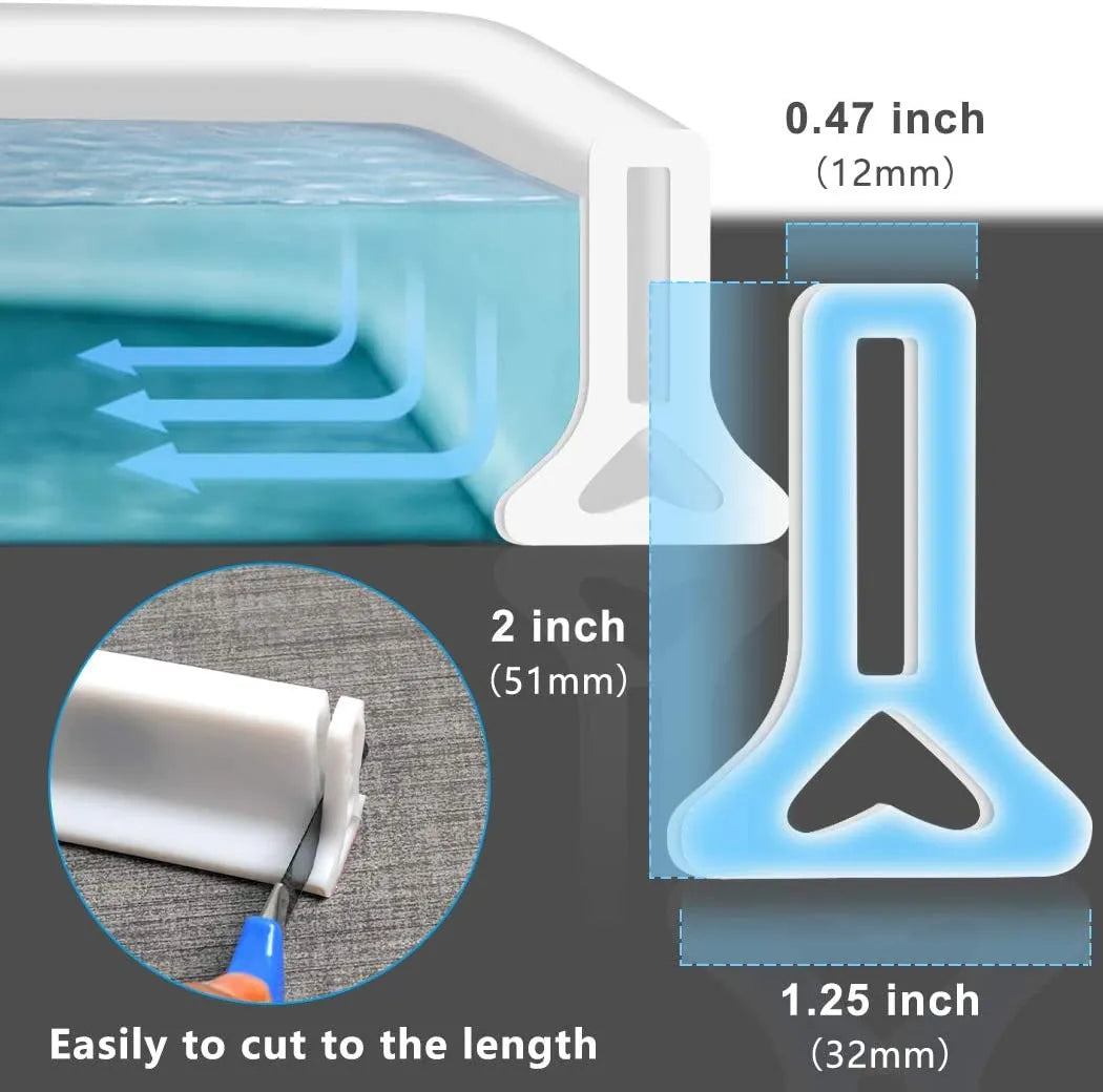 Silicone Bathroom Water Stopper Blocker