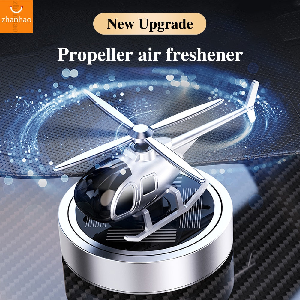 Car Air Freshener Solar Helicopter