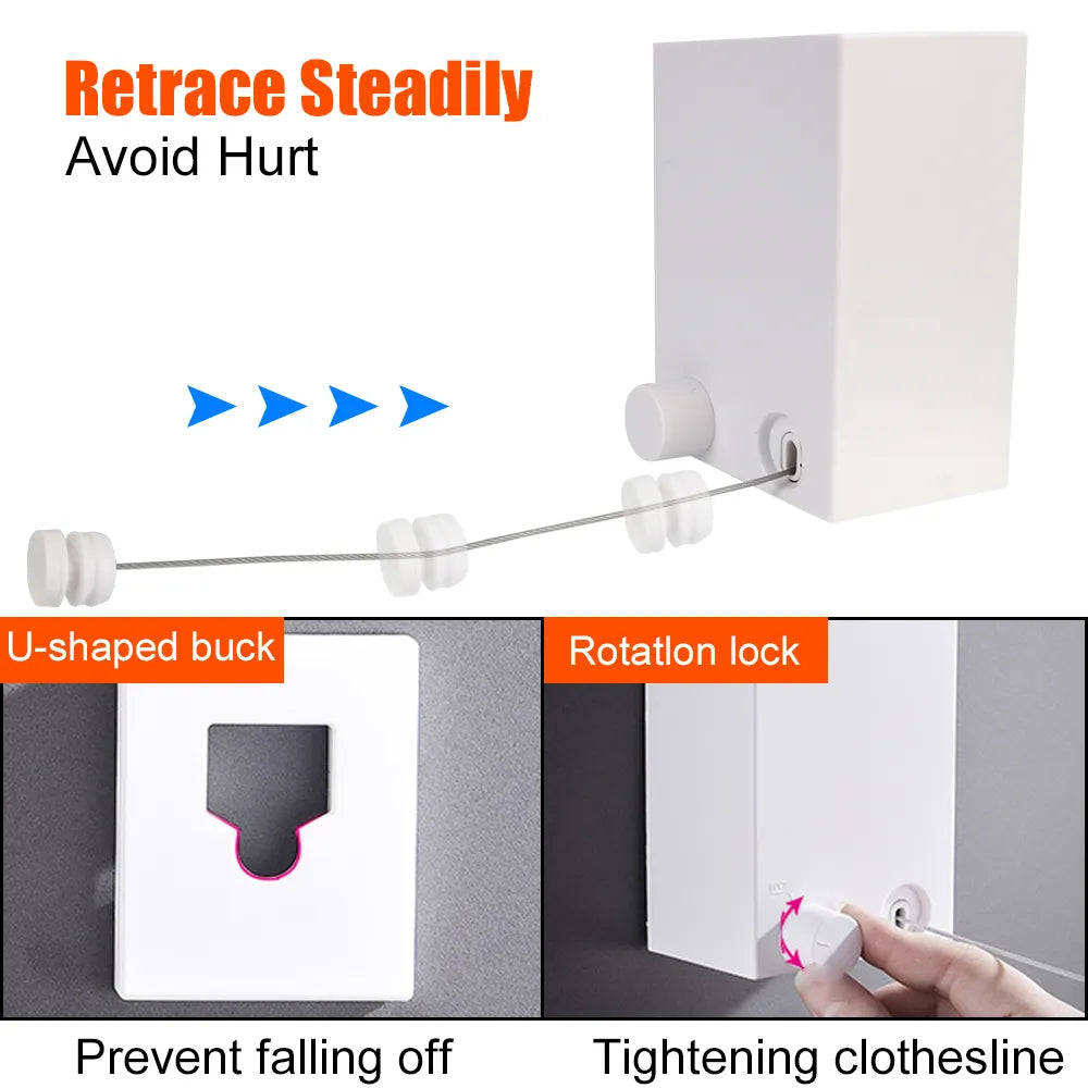 4M Indoor and Outdoor Retractable Clothesline
