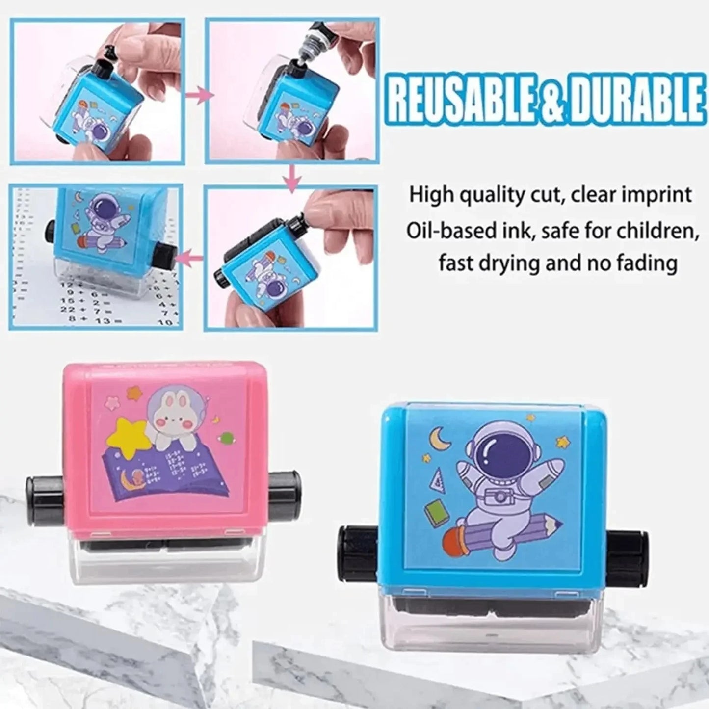 Digital Math Roller Stamp