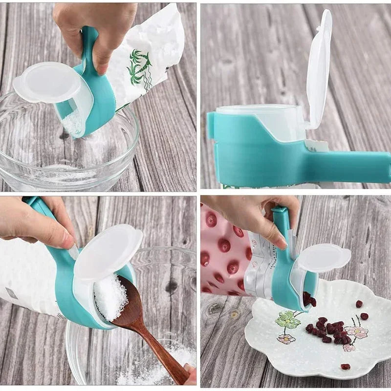 5PCS Food Bag Sealing Clips with Pour Spout