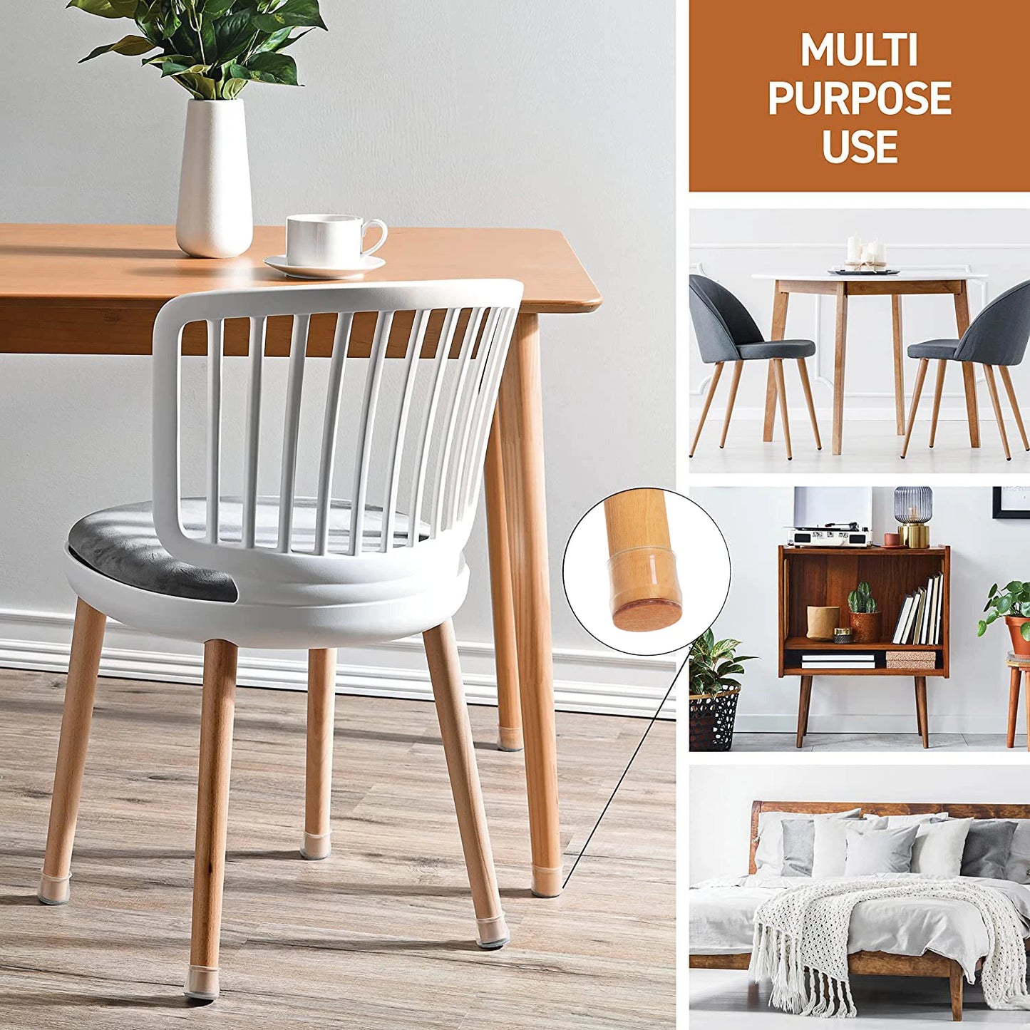 24 Pcs Chair Leg Protectors