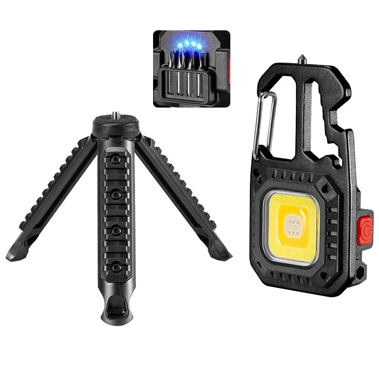 Multi-function Flashlight Keychain Lamp