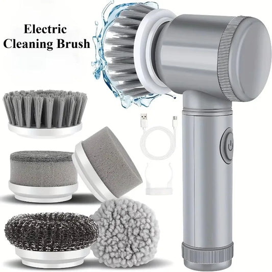 🧽 Electric Spin Scrubber – 5-in-1 Cordless Cleaning Brush