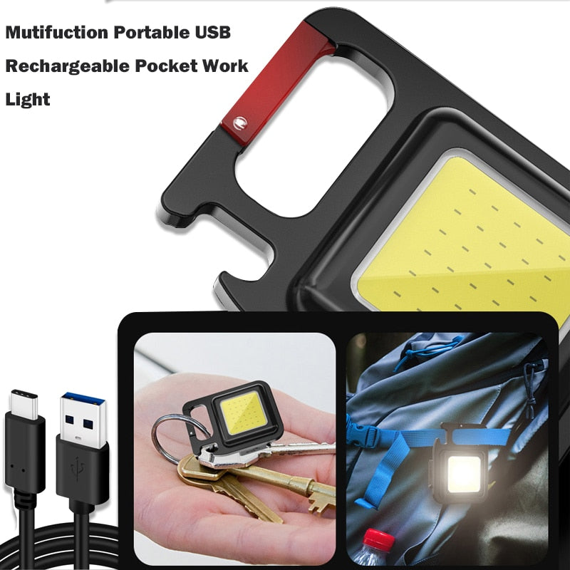 Multifunctional waterproof mini led keychain flashlight.