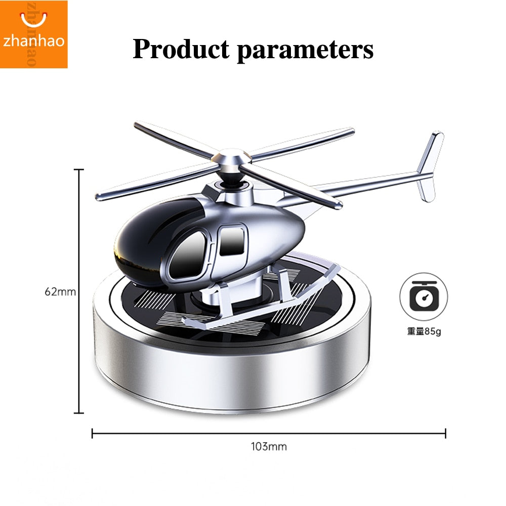 Car Air Freshener Solar Helicopter