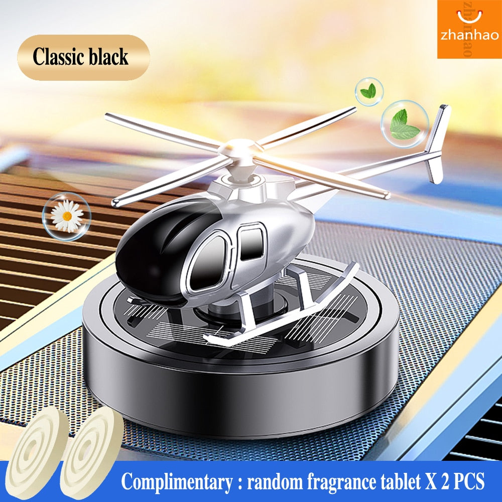 Car Air Freshener Solar Helicopter