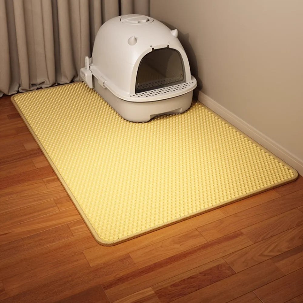 Double-layer cat litter mat