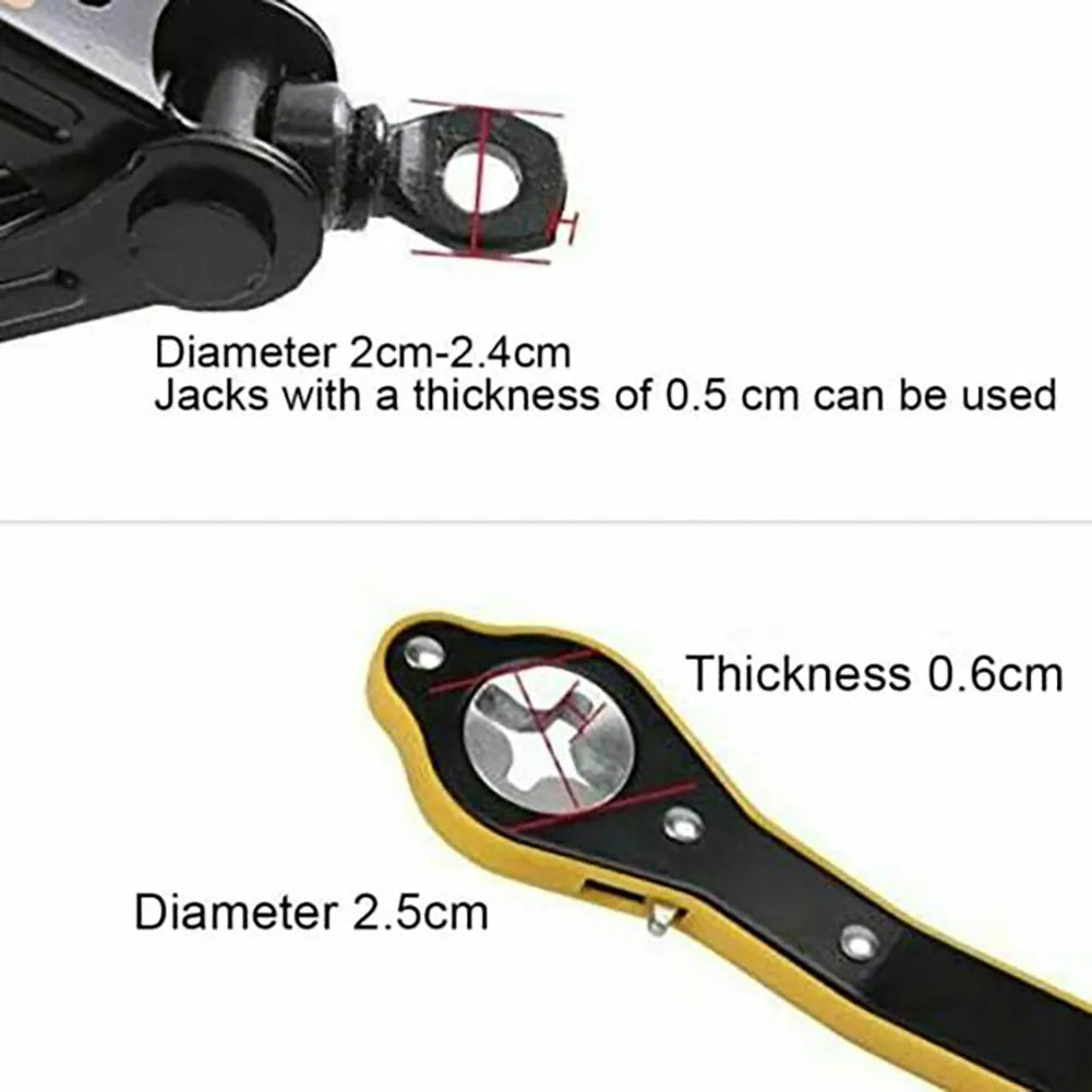 360° Rotating Labour-Saving Trolley Jack Ratchet Wrench