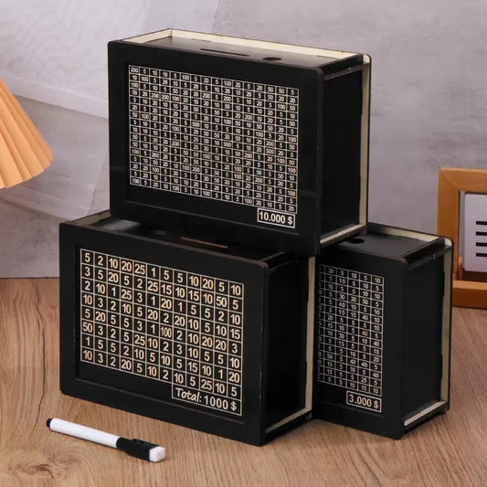 Wooden Piggy Banks - Black