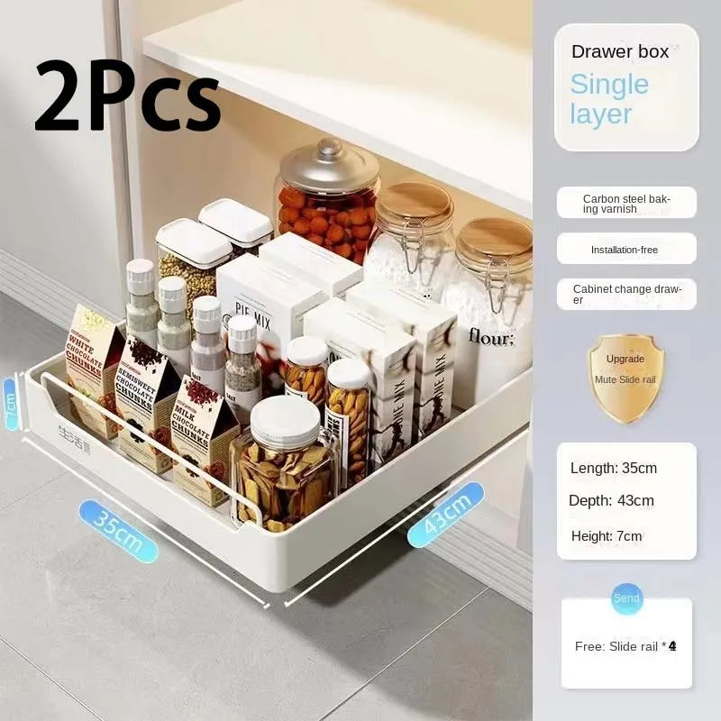 New Kitchen Storage Rack with Slide Rails