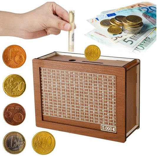Wooden PiggyBanks-EURO