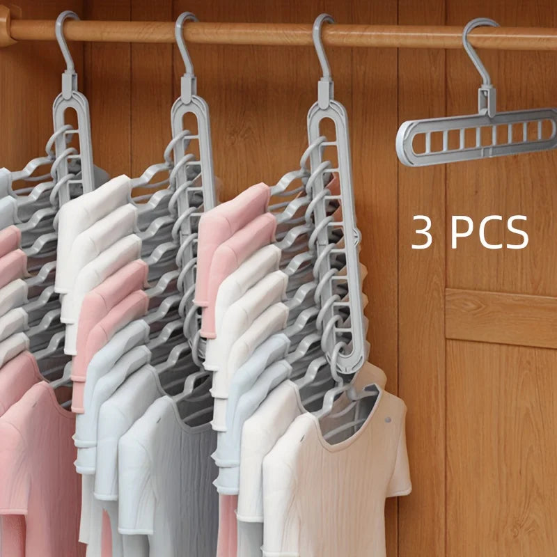 3pcs Multi-Hole Clothes Hangers 🧥