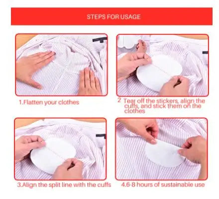 underarm sweat absorbent stickers