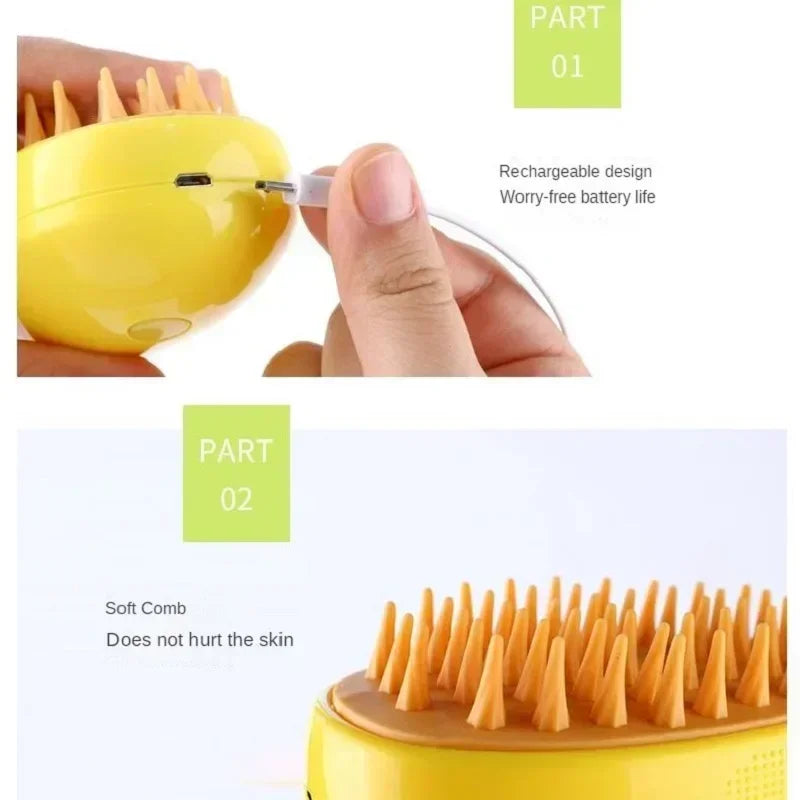 3 In 1 Cat Steam Brush
