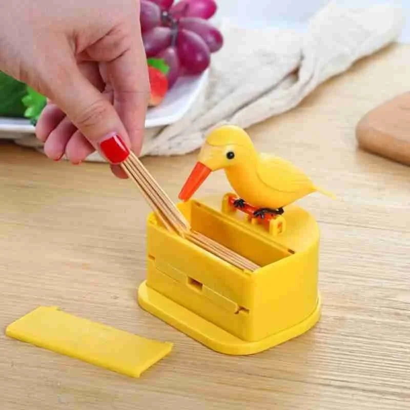 Automatic Small Bird Toothpick Container