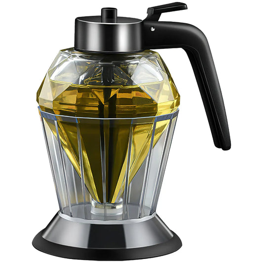 Diamond Shaped Glass Honey Dispenser