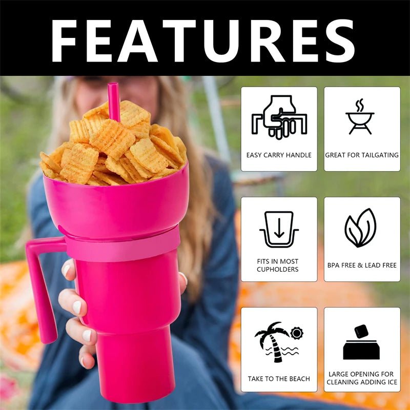 2 In 1  Portable Snackies Cup
