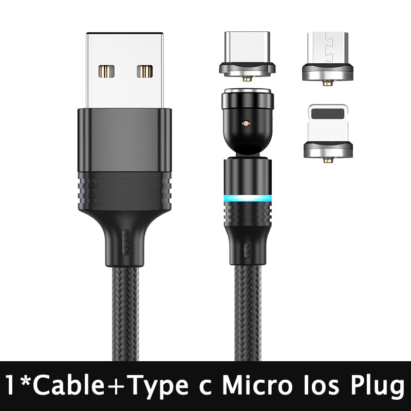 Hot Selling 540° Rotate Magnetic USB Cable