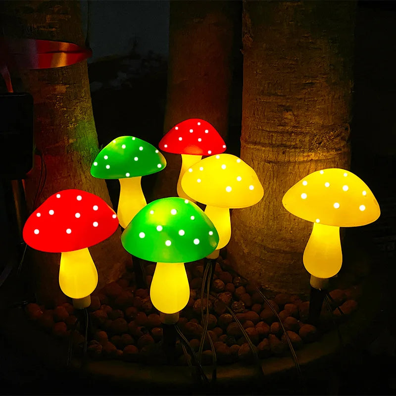 Solar Mushroom Garden Lights – Waterproof Outdoor Decor (8 Modes)