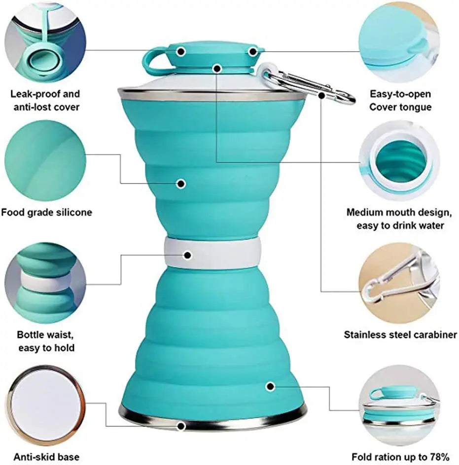 Foldable Water Bottles For  Hiking and Sports
