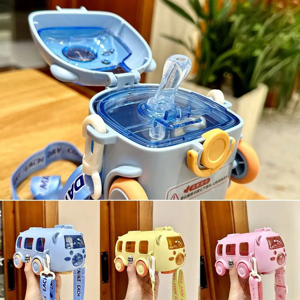 Cartoon Bus Straw Cup