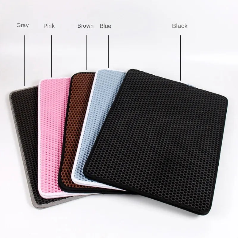 Double-layer cat litter mat
