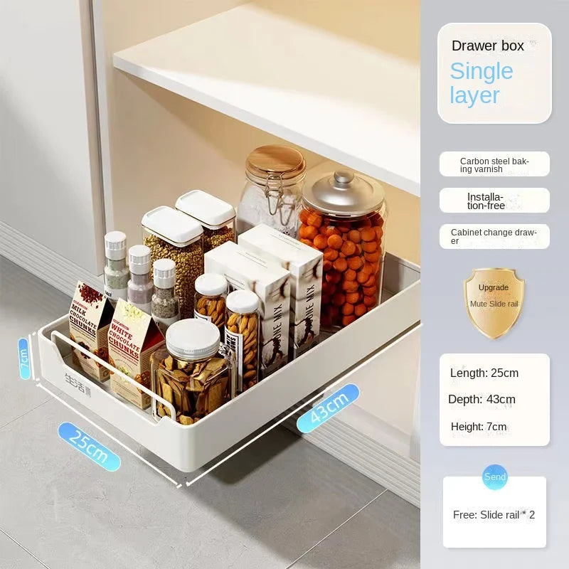 New Kitchen Storage Rack with Slide Rails