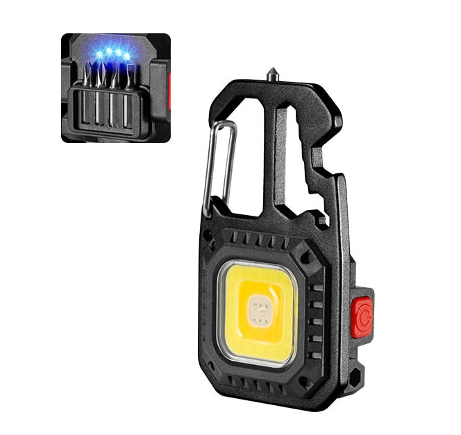 Multi-function Flashlight Keychain Lamp