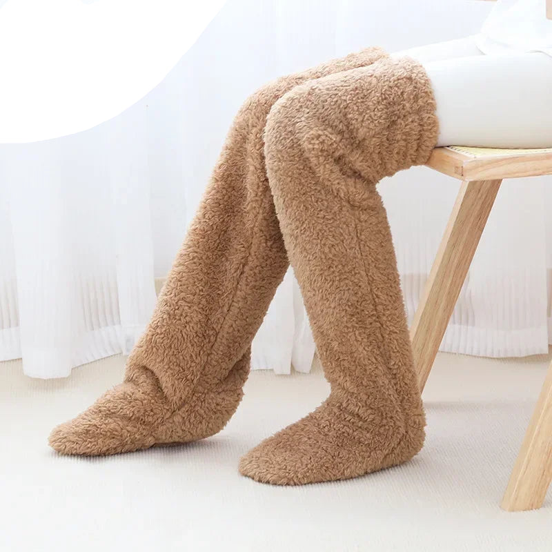 Hot Fluffy Thigh High Socks