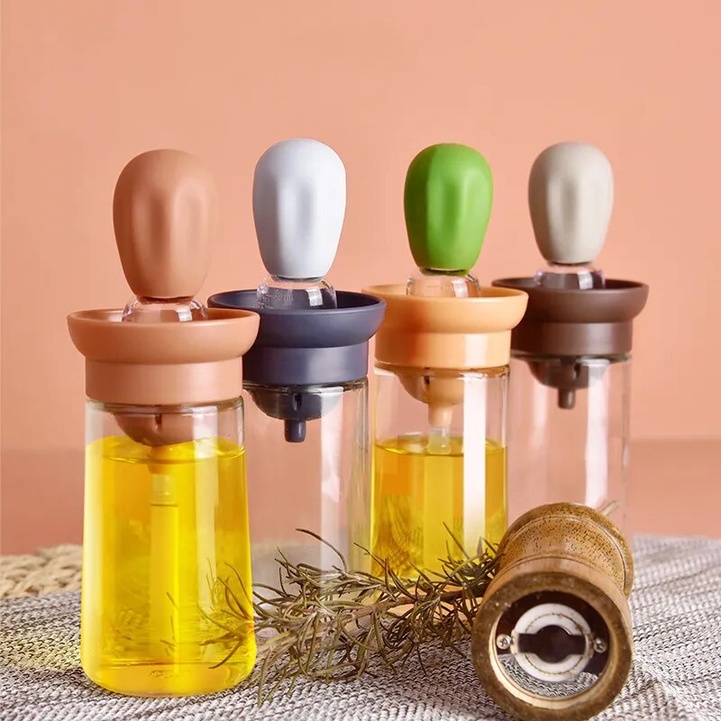 Kitchen Oil Bottle With Brush