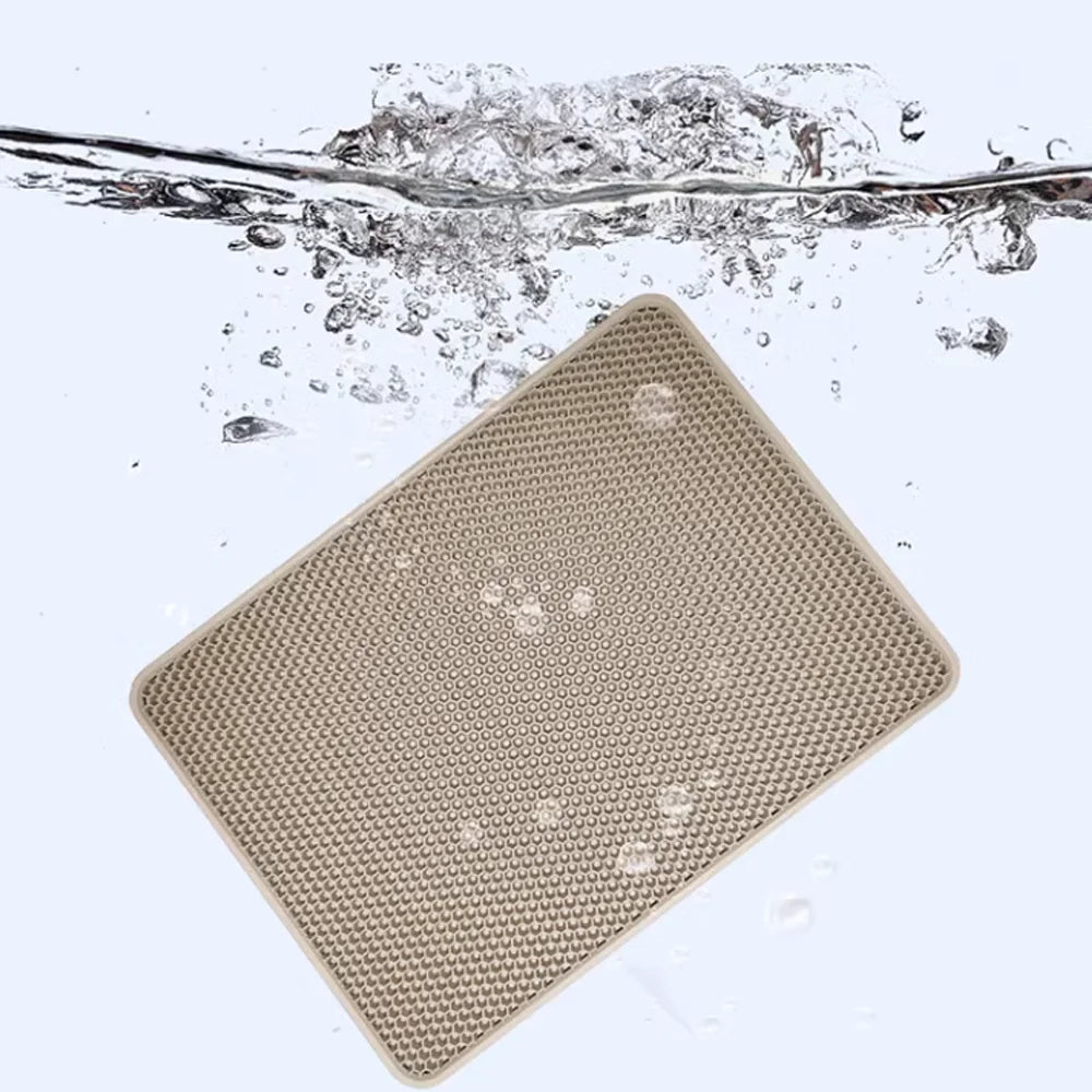 Double-layer cat litter mat