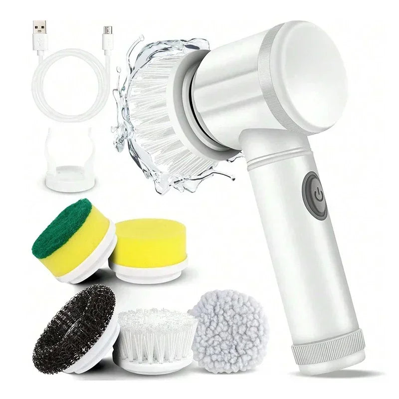 🧽 Electric Spin Scrubber – 5-in-1 Cordless Cleaning Brush