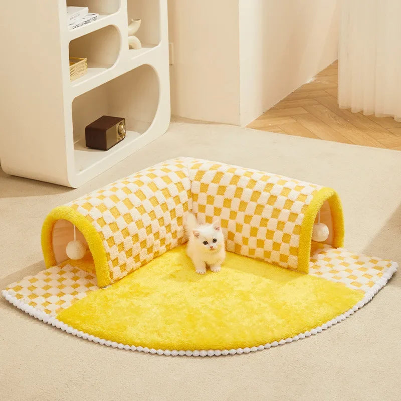 Cute Cat Bed & Toy Tunnel