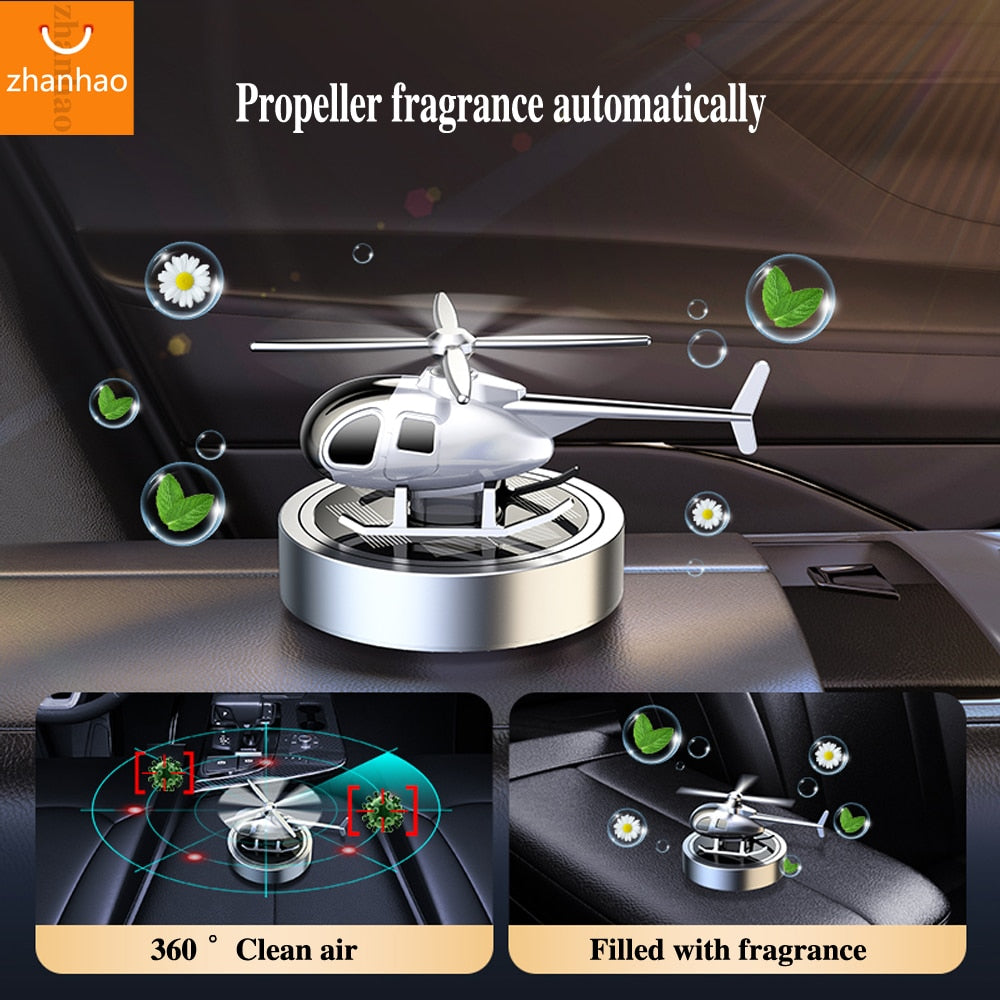 Car Air Freshener Solar Helicopter