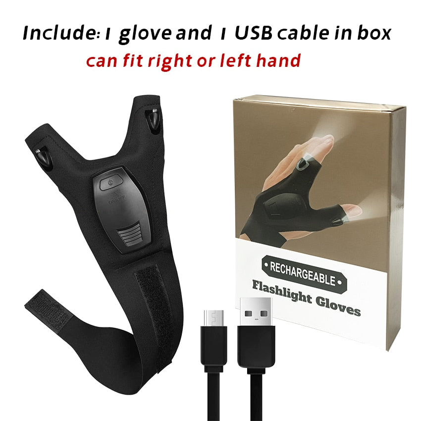 Fingerless Glove LED Flashlight