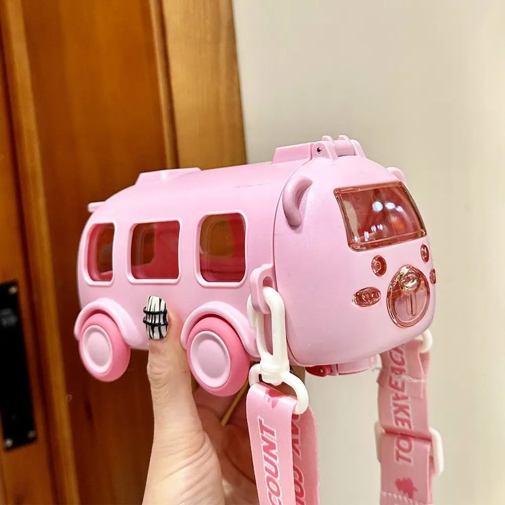 Cartoon Bus Straw Cup